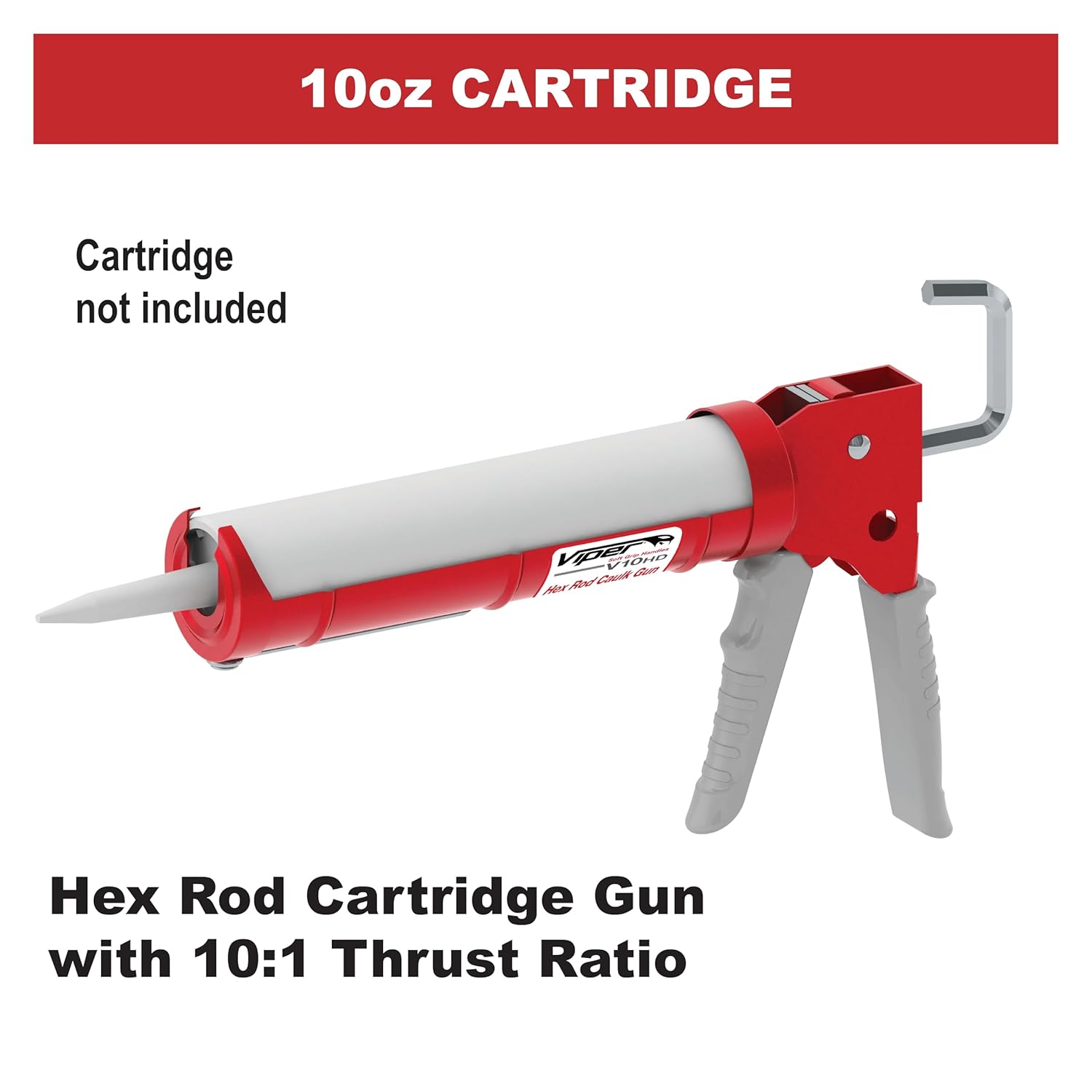 Albion Viper V10HD Manual 10oz Cartridge Gun w/Soft Grip Handle, 10:1 Drive