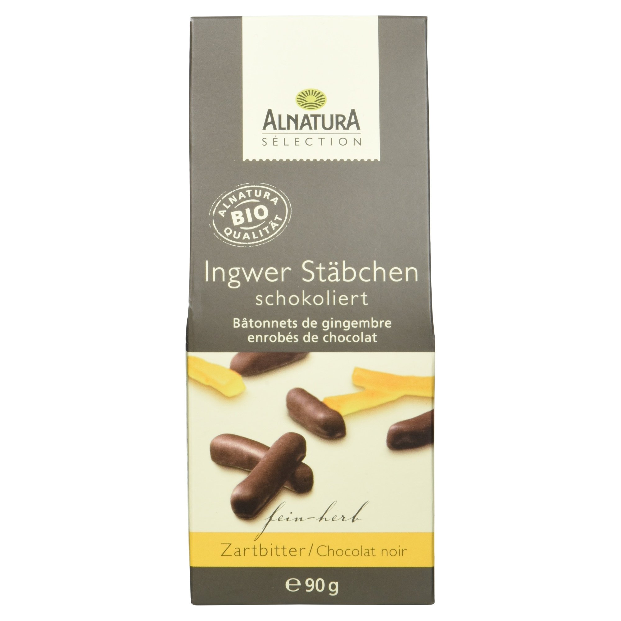 Alnatura Sélection Bio Ingwer Stäbchen schokoliert, 90g