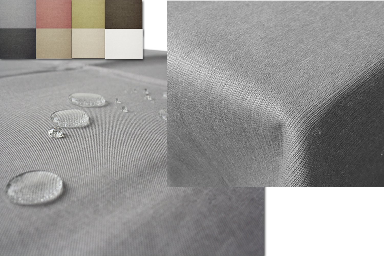 JEMIDI Nappe de Table - Nappe carré 160 x 160 cm en Polyester - Protection Lavable pour Cuisine Jardin Restaurant - Aspect Lin Gris Clair