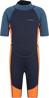 Mountain Warehouse Kids Shorty Wetsuit - 2.5mm Thickness, Flat Seams, Easy Glide Zip Children's Swimwear, Neoprene, Adjustable Neck Closure - Spring Summer