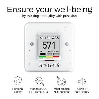Indoor Air Quality & Radiation Detector Bundle: Aranet4 CO2 + Radiation Sensor