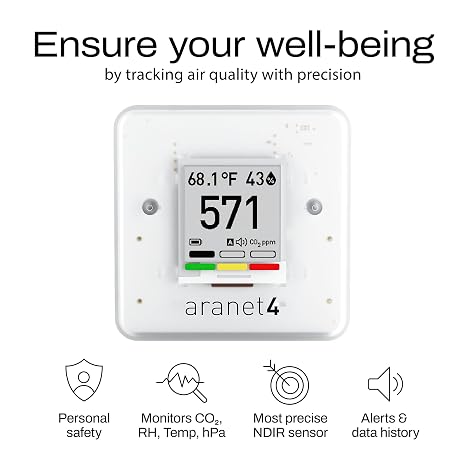 Indoor Air Quality & Radiation Detector Bundle: Aranet4 CO2 + Radiation Sensor
