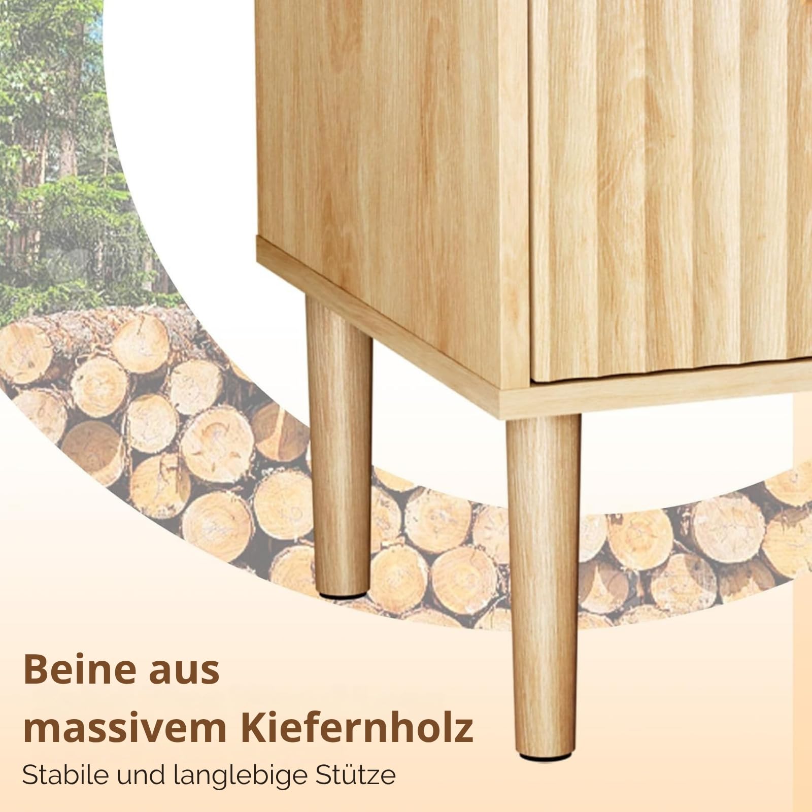 LEADZM Nachttisch 2er Set mit Ladestation, Nachttische 2 Schublade, Beistelltisch für Schlafzimmer, Europäischer Stecker, 40 x 39,5 x 60 cm