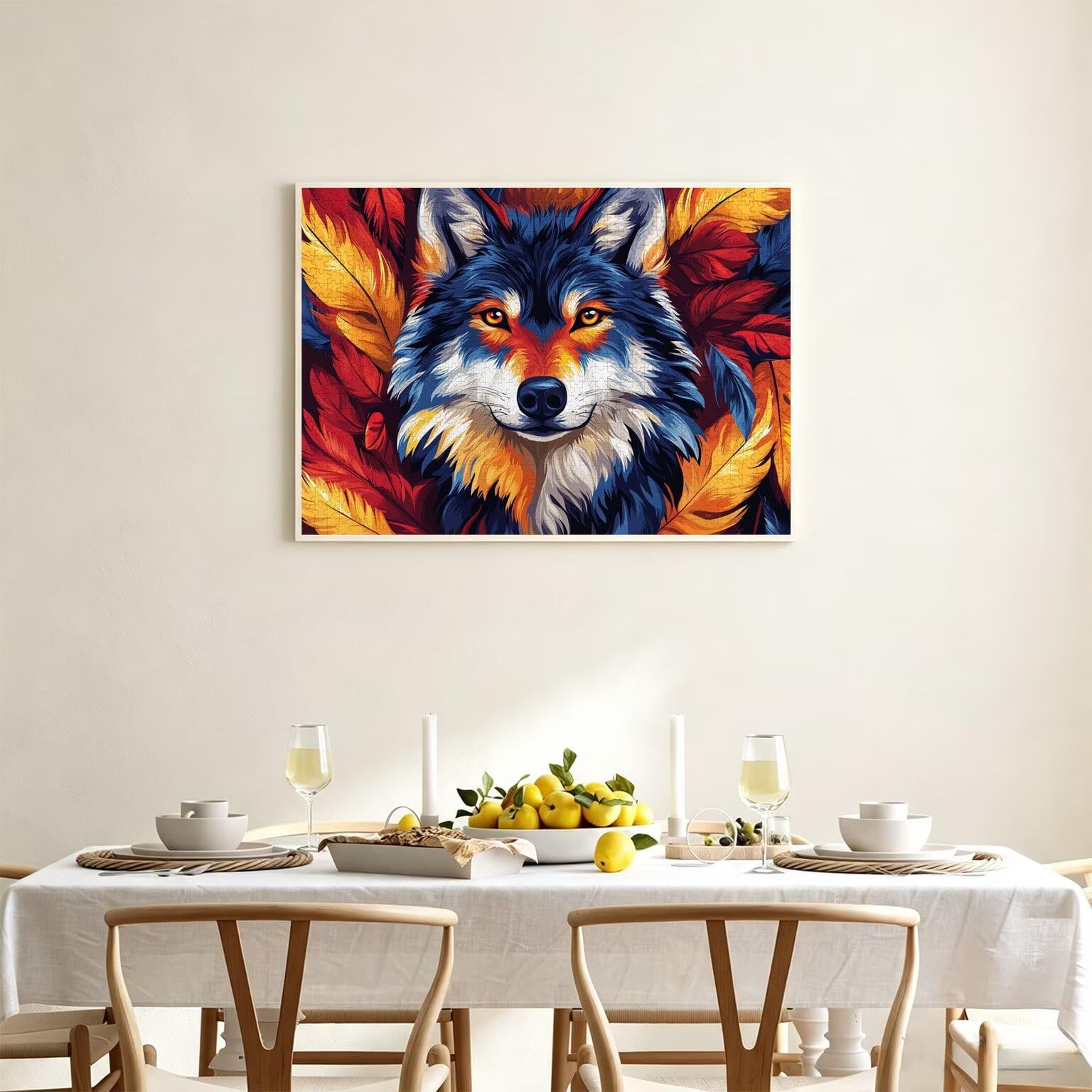 Puzzle 5000 Pezzi astratto Puzzle Legno lupo, n-34