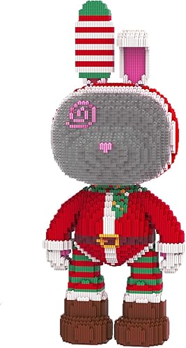 Miniatura 1 de Rabbit Series Christmas Rabbit Micro Mini Blocks Animal Building Blocks Set (8000 Pieces)-Building Toys Gifts for Kid and Adult,Model Set for Display