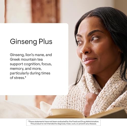 Miniatura 3 de THORNE - Ginseng Plus - Apoya la concentración, la cognición, la memoria y la resistencia al estrés* - con ginseng rojo coreano, melena de león y té