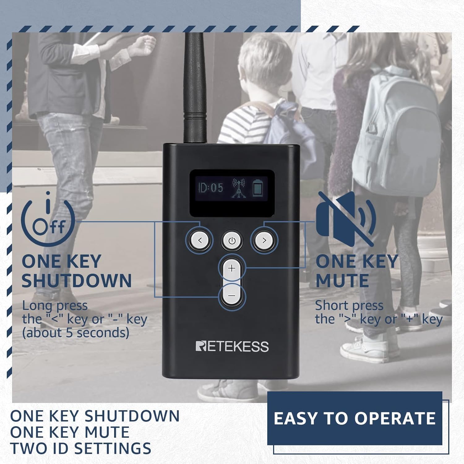 Retekess T130S – Sistea de guía turística inalábrico actualizado