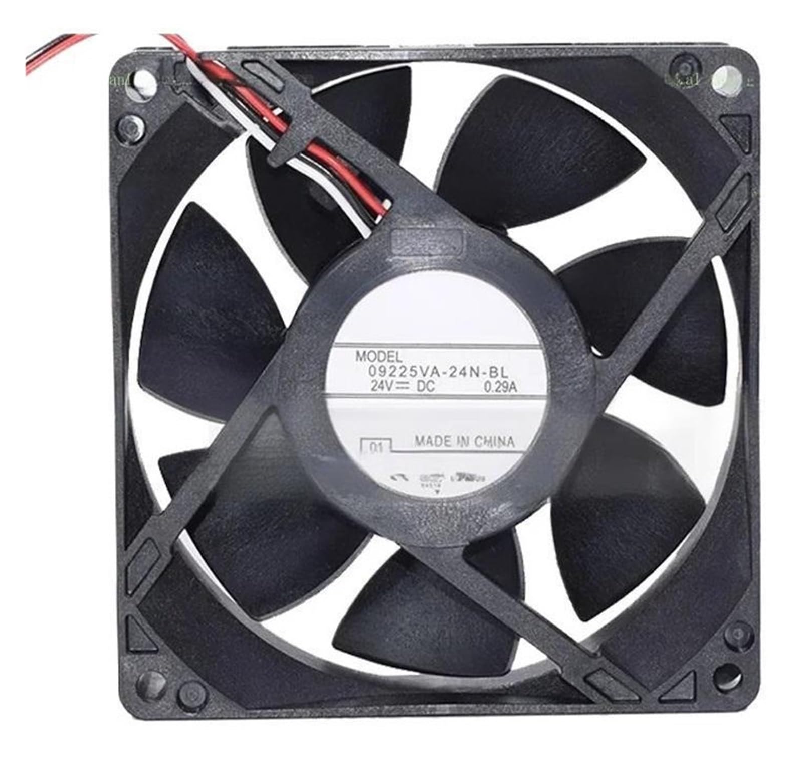 YMUGUEGH 09225VA-24N-BL 01 Cooling Fan 24V 0.29A 92x92x25mm 3-Wire