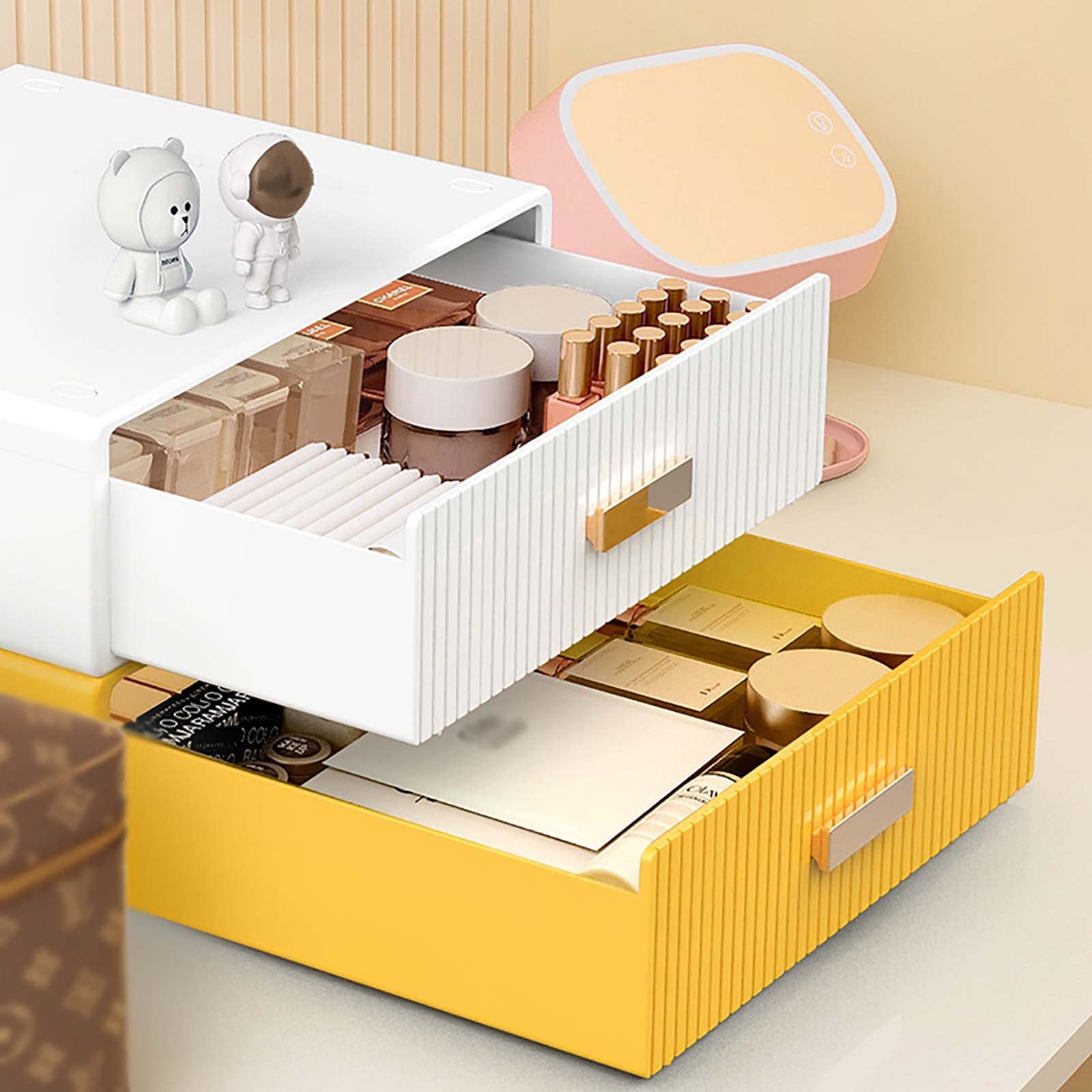 Caluself Lade onder bureau, lade-organizer onder het bureau met ruimteverdeler-design, verborgen bureaulade voor thuis, kantoor, school, bureauopslag Caluself Lade onder bureau, lade-organizer onder het bureau met ruimteverdeler-design, verborgen bureaulade voor thuis, kantoor, school, bureauopslag