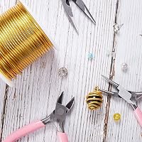 Benecreat Anodizált Alumínium Kézműves Drót 12-18 Gauge Ékszerkészítéshez - 9 Gauge/3mm, Light gold 6