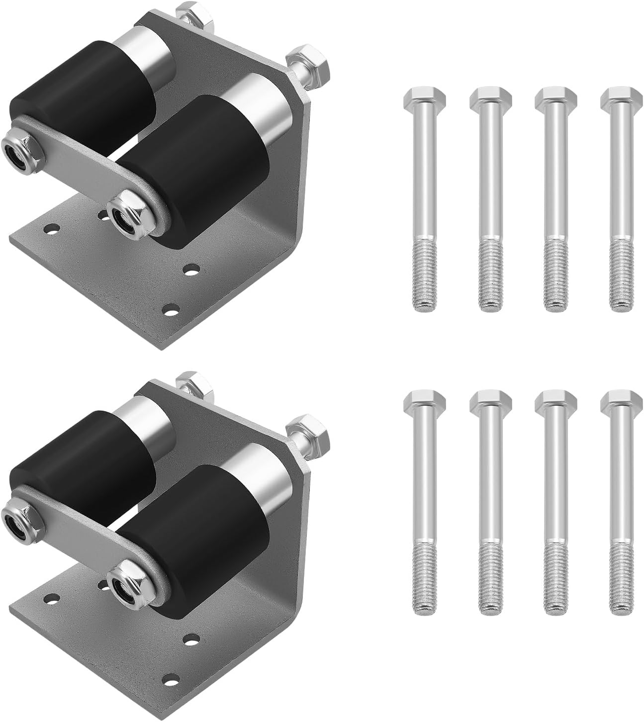 Lower Roller Bracket Kit 13-04401 with Rollers & Hardware Both Sides Compatible with Peterbilt 379, Replaces 13-04401 13-04401M002 13-03593 13-04413SPL 13-04467