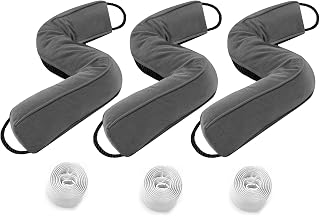 Sunolga 38inch Door Draft Stopper 2.2LB Under Door Noise Air Stopper, 3 Pack Sound Proof Draft Guard for Doors and Windows,Machine Washable - Grey