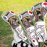 Vista 2 de Fundas para palos de golf, cubierta de piloto de diamante de póquer, cubierta de madera de Fariway, 3 cubiertas híbridas de madera, cubierta