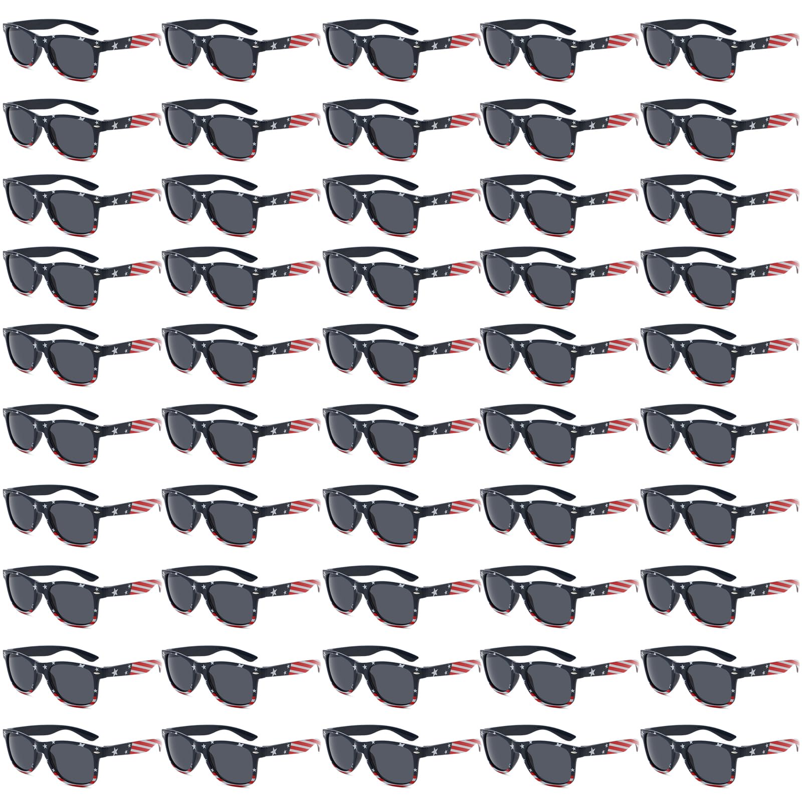 YQVIE Bulk American Flag Sunglasses for Adult Retro Independence Day Glasses UV400 Protection