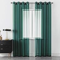 Vista 50 de Cortinas traslúcidas de 108 pulgadas para sala de estar, dormitorio, apartamento, ventana, 2 paneles con ojales, cortinas semitransparentes
