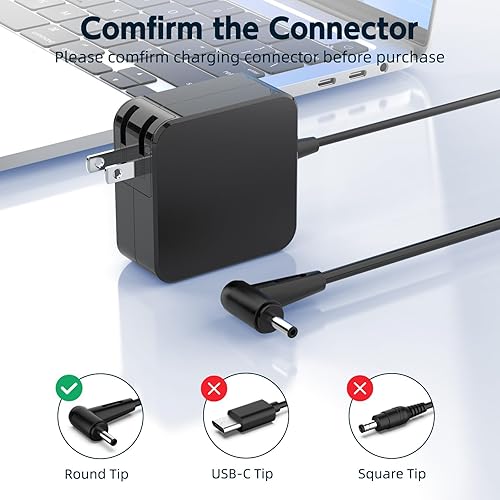 Miniatura 2 de ROLADA Cargador para portátil de 45 W compatible con Asus Vivobook X512 X512DA X512JA X515 X515EA X540 X540SA X540L compatible con ZenBook UX305