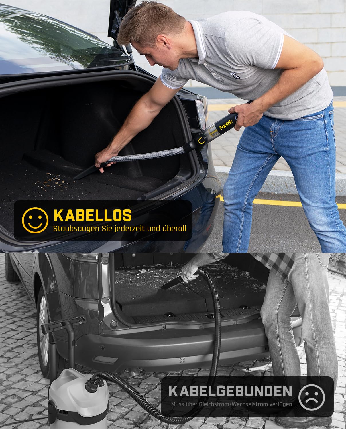 Fanttik Slim V8 APEX Akku-Autostaubsauger, 4-in-1 tragbarer Mini RobustClean™ Handstaubsauger mit 19000 Pa/45 AW Saugkraft, 2 Saugmodi, Auto-Staubsauger für Auto, Bürotisch, Tastaturen (Schwarz)