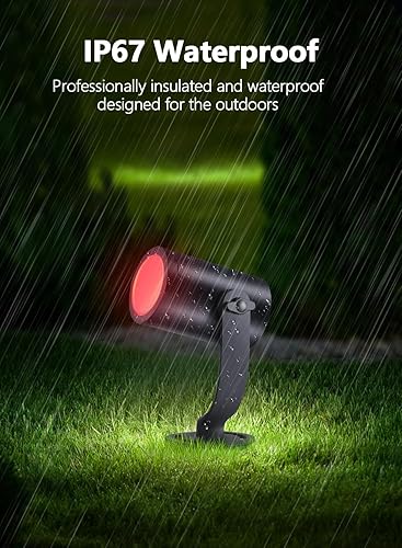 Miniatura 3 de APPECK Luces de paisaje de bajo voltaje, IP67 impermeables de 2000 lúmenes, luces de punto para exteriores, iluminación inteligente RGBICW que