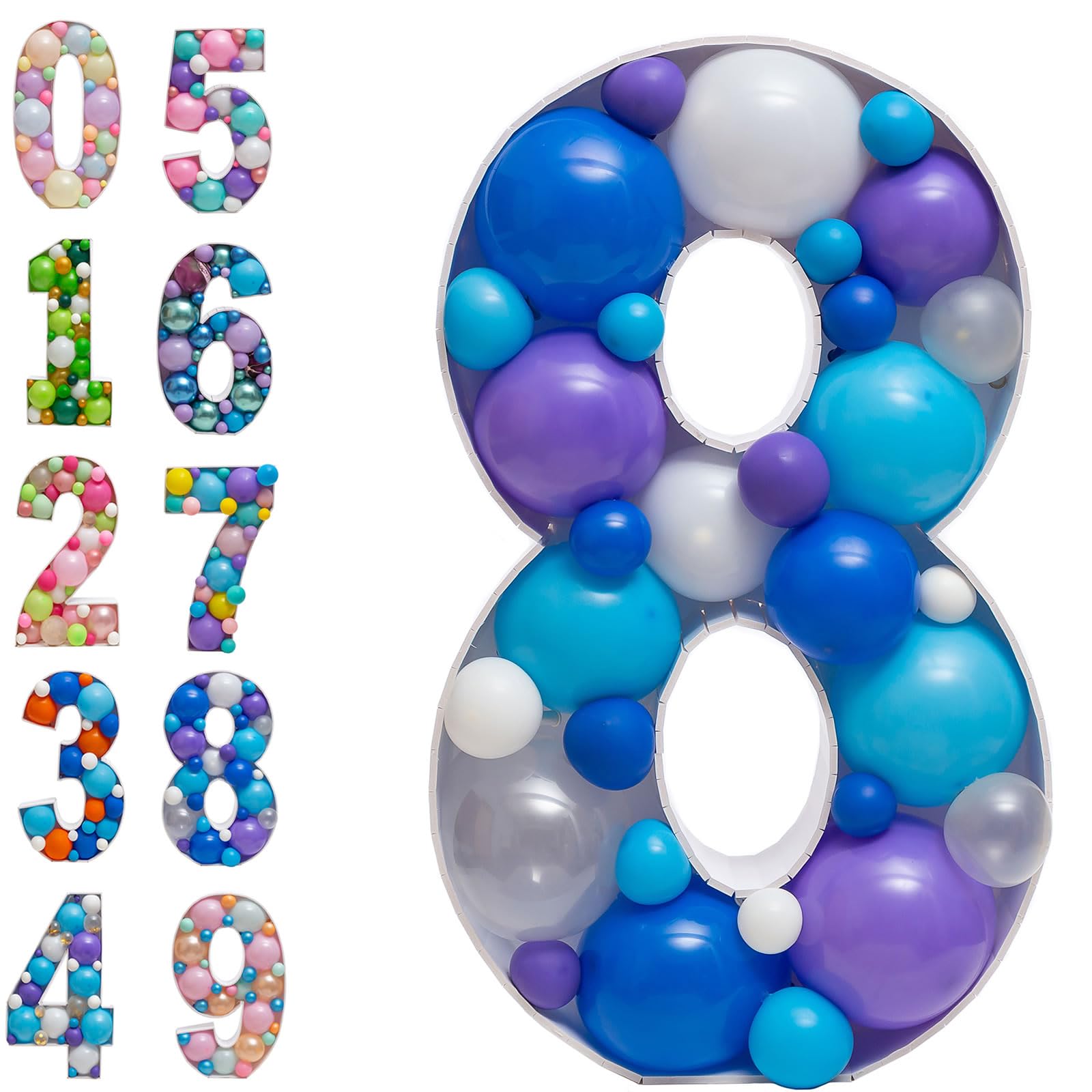 Amazon.com: Mosaic Balloon Frame Numbers 8 Pre-Cut Large Foam