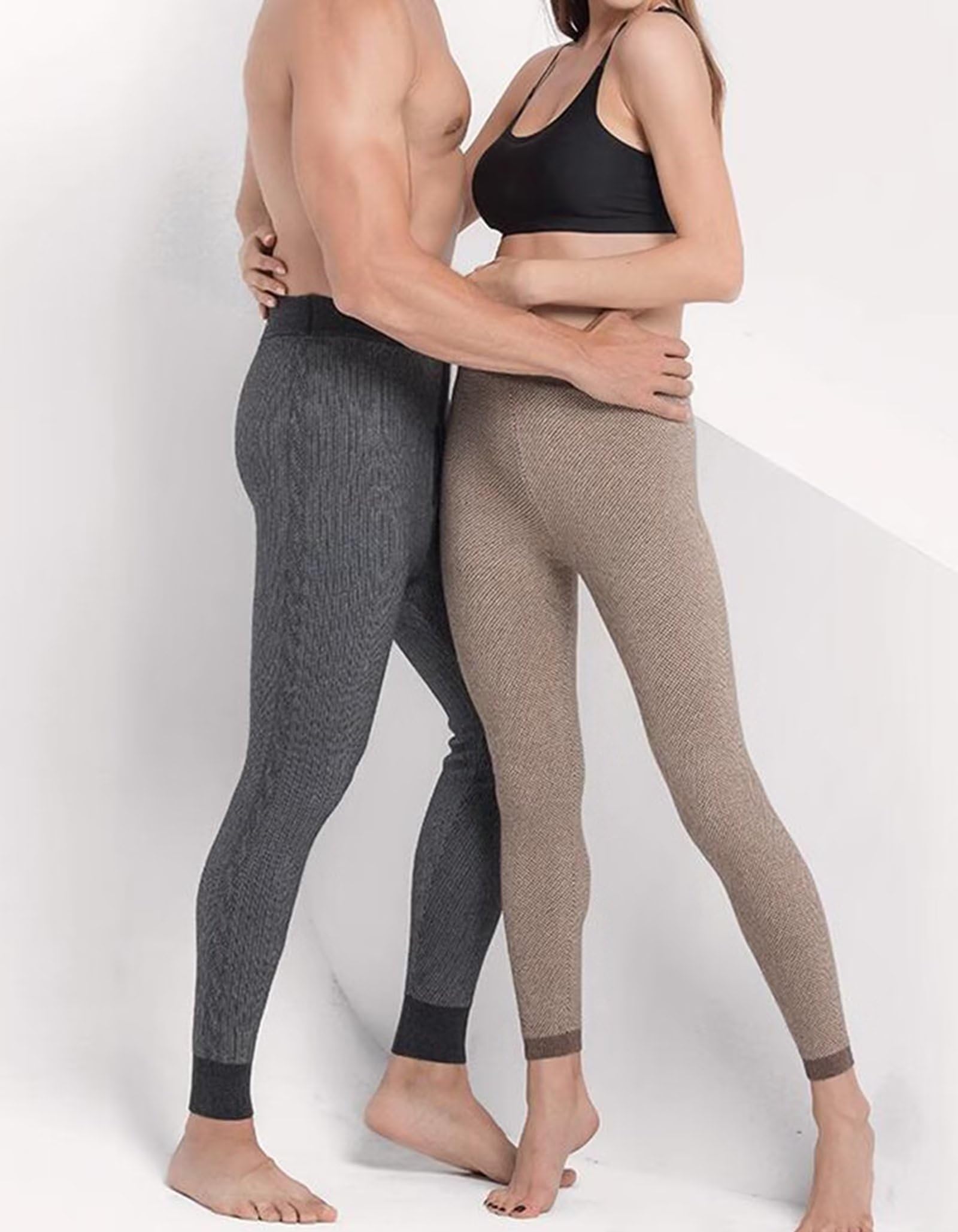 Herren Thermounterwäsche Unterhose Winter Base Layer Hose Thermo Leggings Damen,98.5% Kaschmir
