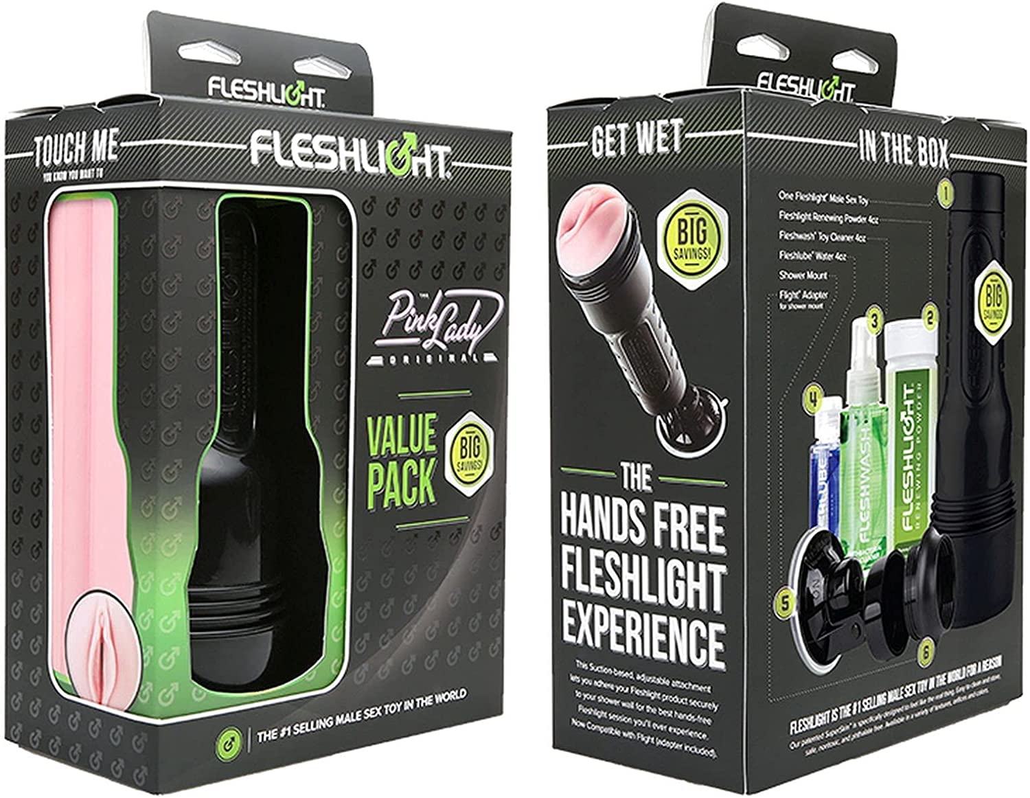 Fleshlight Pink Lady Original Value Pack Masturbatore Discreto, Realizzato con Materiale Realistico Superskin