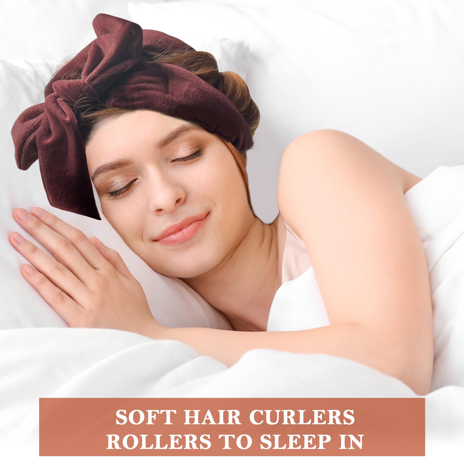 weiwei Heatless Curlers Headband, Heatless Overnight Curls Hair Curlers No Heat, 70" Soft No Heat Hair Curlers - Image 2