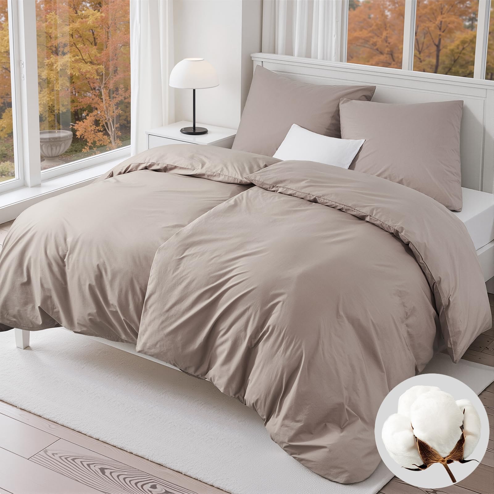 Housse de couette 135x200 coton respirant pour des nuits fraîches