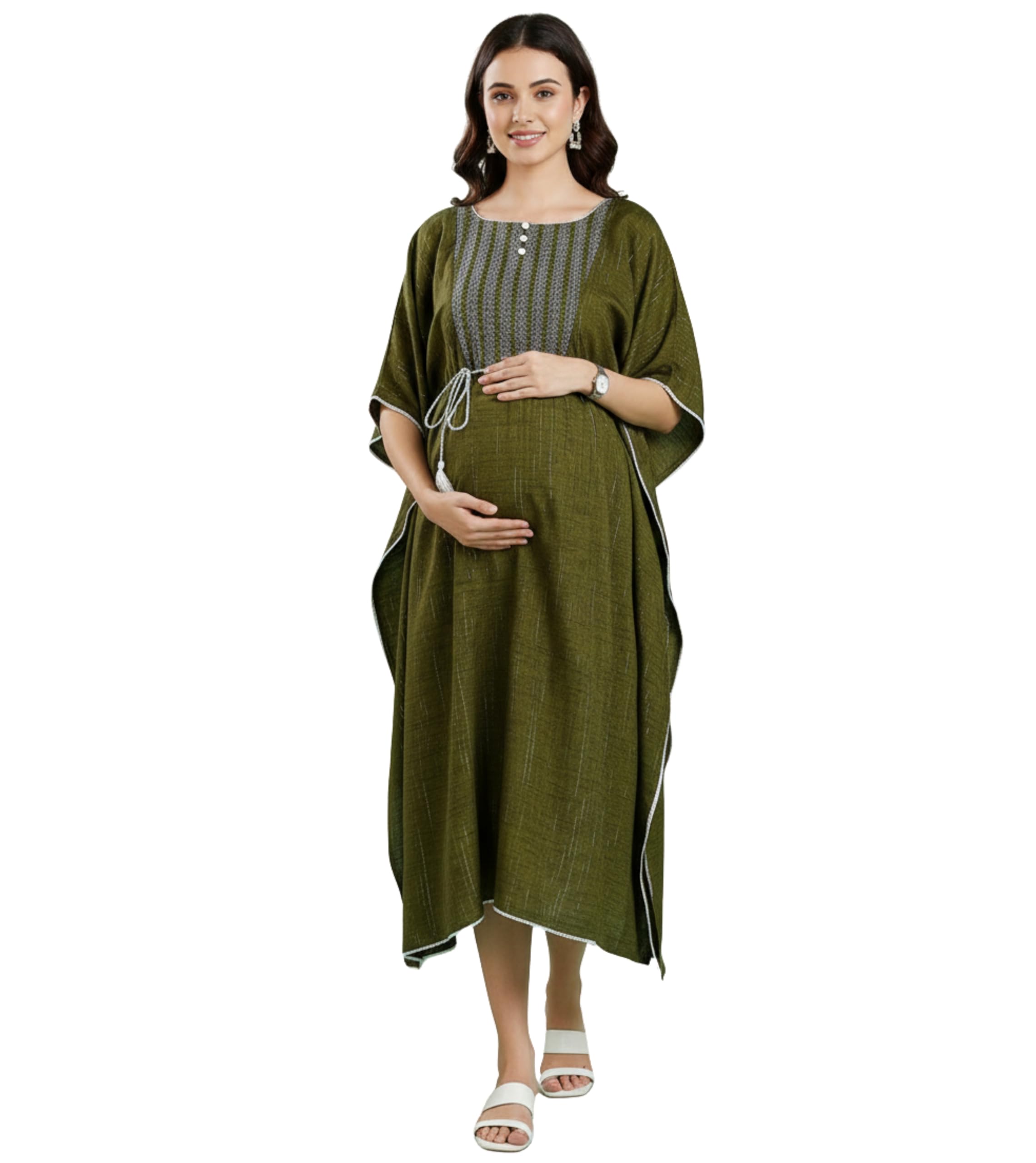 Feeding Kurtis for Women Cotton | Maternity A-line Kurta with Dual Nursing Zippers for Pre & Post Pregnancy | Gifts for Pregnant Women-image-23