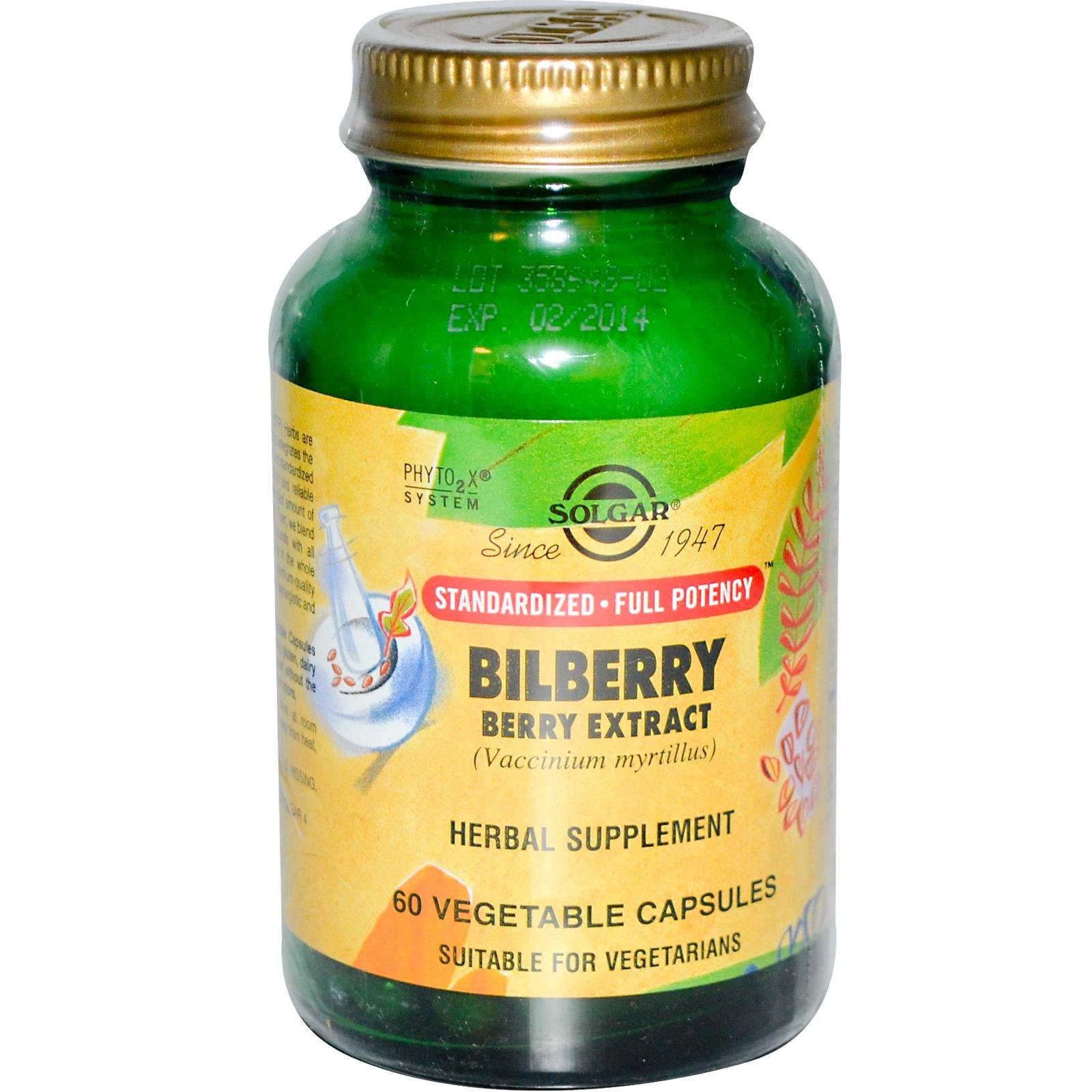 SOLGAR - SFP BILBERRY EXTRACT VCAPS 60'S:4110