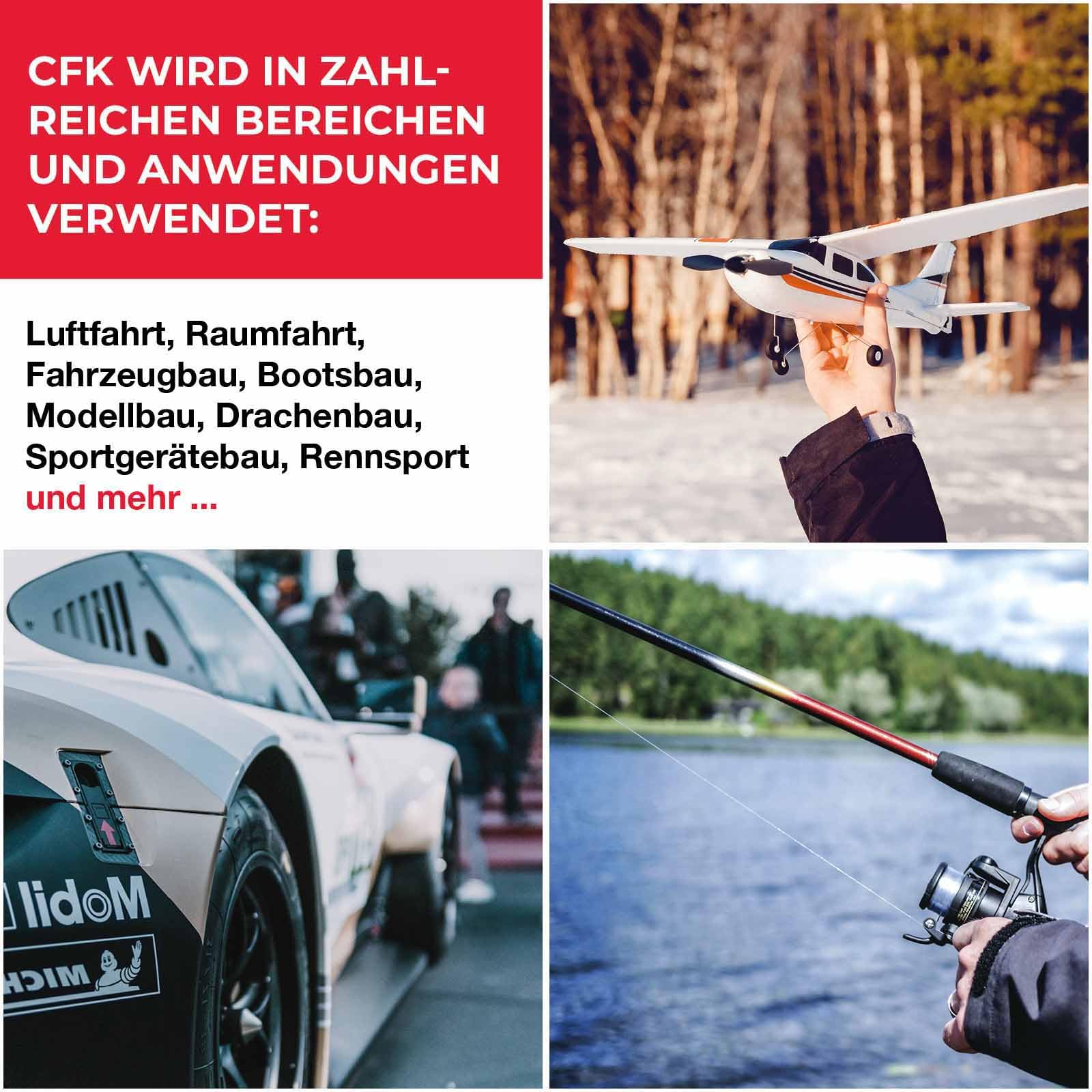 CFK-Rundrohr Carbon Kohlefaser Ø2,0 bis Ø10,0 x 1000mm für Einsatz im Modellbau perfekt für Industire Fahrzeugbau Kohlefaser Rohr Sichtcarbon Carbonstab (6,0mm x 3,0mm x 1000mm x 1 Stück)
