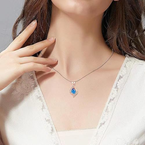 Miniatura 2 de Mothers Day Necklace Gifts for Mom 925 Sterling Silver Emerald Birthstone Necklace for Mom Infinity Pandent Necklace Women Jewelry Birthday Gifts