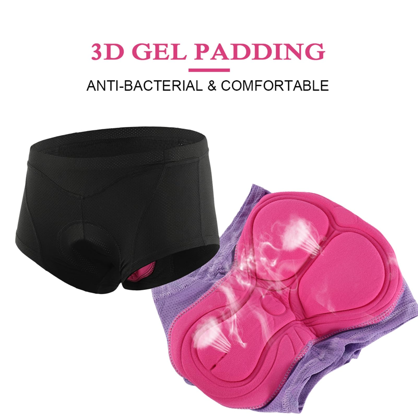 Spodenki Rowerowe, Legginsy Rowerowe Bielizna Rowerowa z żelową wyściółką 3D Damskie Spodenki Rowerowe Kompresyjne