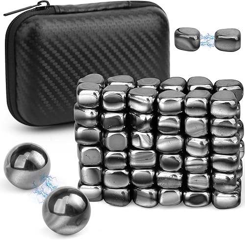 Miniatura 7 de Genial imán de ferrita para adultos, piedras mangéticas con funda de fibra para un fácil transporte, magnético con dos bolas magnéticas para