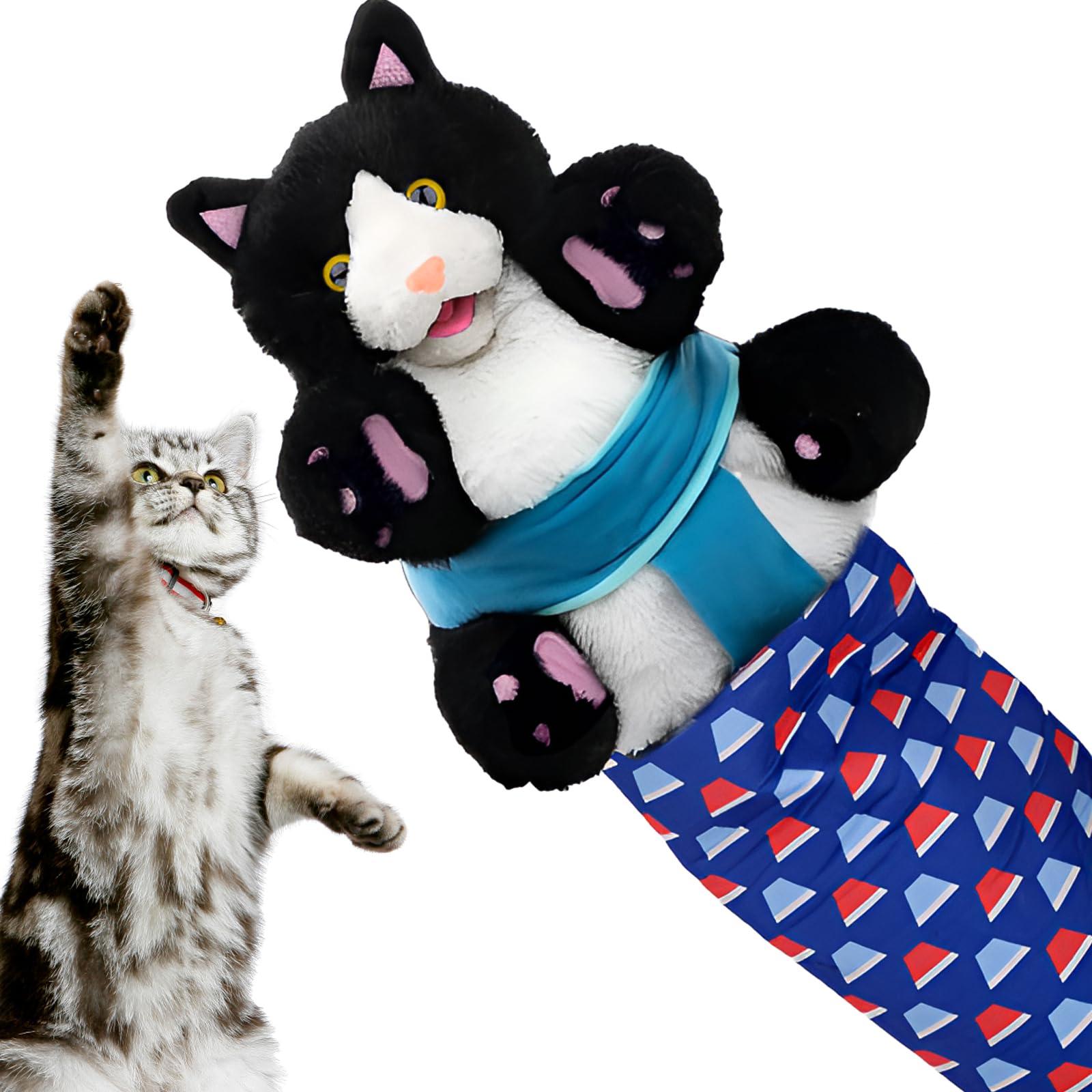 Jadyon Cats Puppet Wrestler, Cat Wrestling Toy Puppet, Cat Wrestling Glove, Cas-Wrestlin-Puppe, Interactive Hand Puppe Plush Toy For Pet Boredom-Busting Training And Exercise