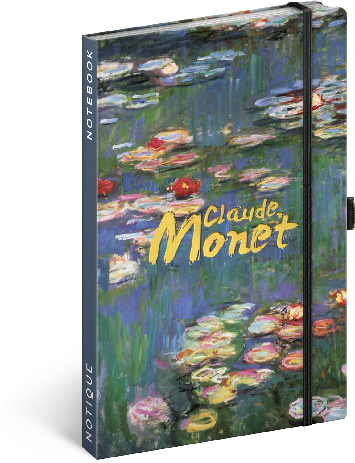 NOTIQUE Claude Monet Lined Notebook with Elastic Band 13 x 21 cm Approx. A5, Designer Hardcover Notebook, Notepad, Journal, Diary for Adults, Women — image 1