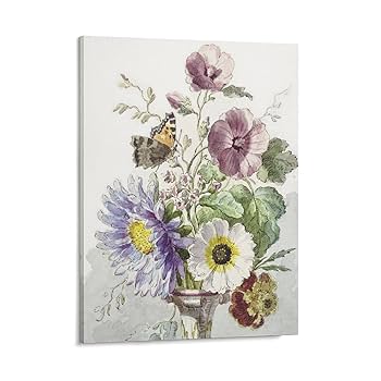 Amazon.co.jp: 絵画 花がいっぱいの花瓶インテリア 絵画 細かい