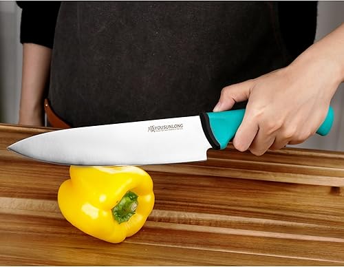 Miniatura 7 de YOUSUNLONG Cuchillo de chef de 8 pulgadas - Hoja de acero de molibdeno de alto carbono - Cuchillo de procesamiento de carne de carnicería - Mango