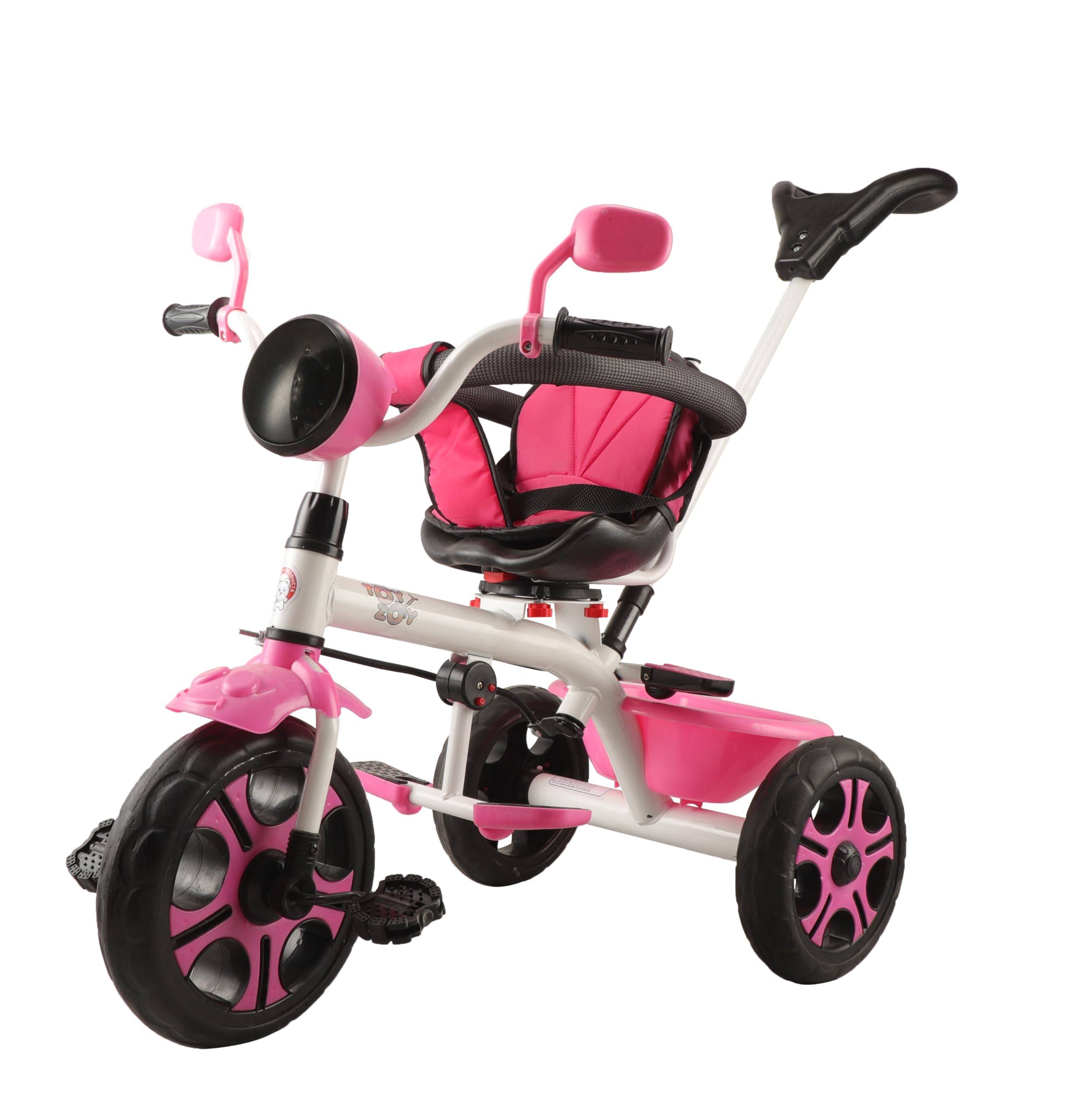 Toyzoy Melody Grand Kids|Baby Trike|Tricycle with Light and Music for Kids|Boys|Girls Age Group 2+ Years (White & Pink)-image-10