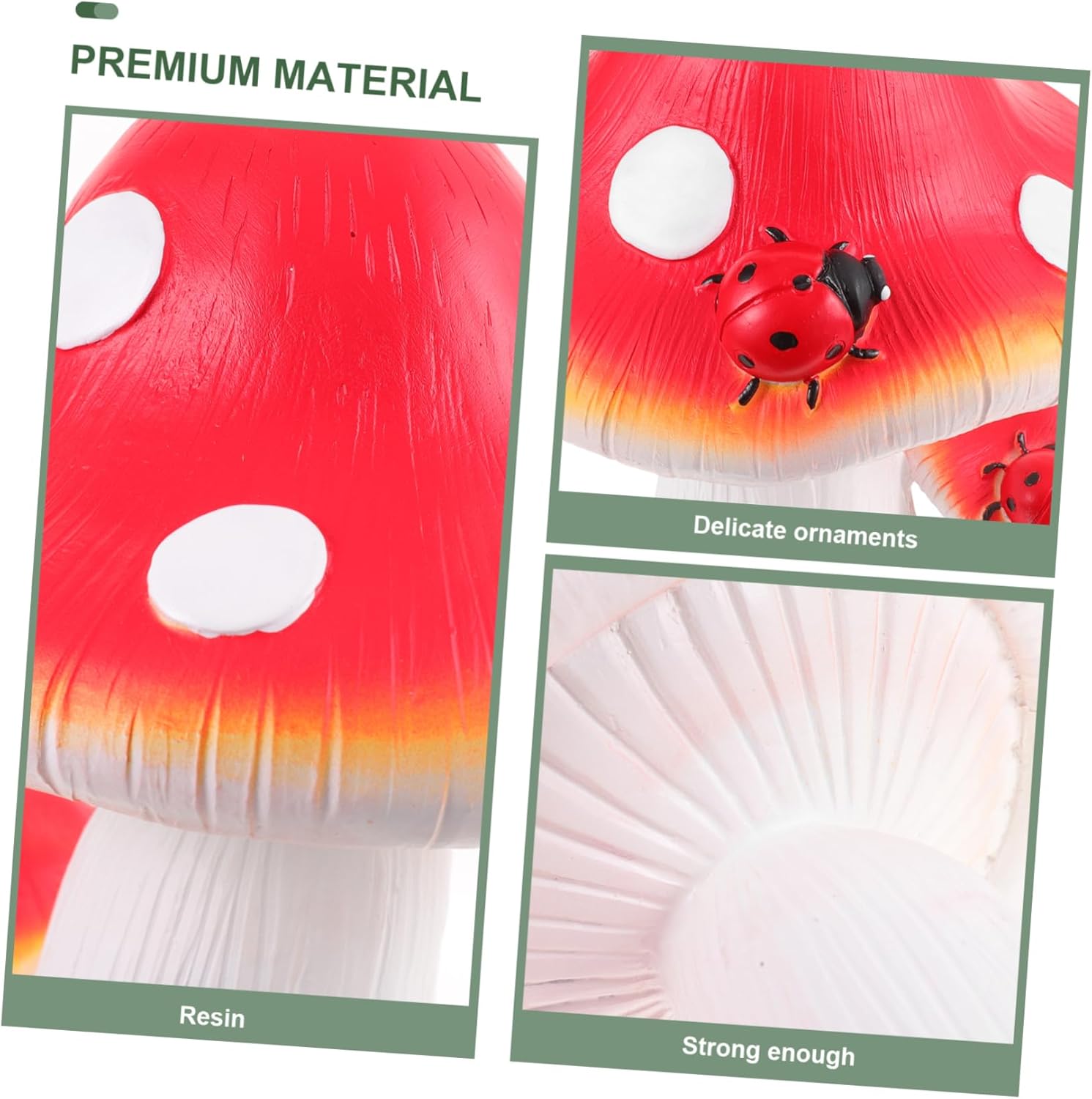 YARNOW Realistic Mushroom Statue Garden Sculpture Outdoor Decor Mushroom Decorations Aesthetic