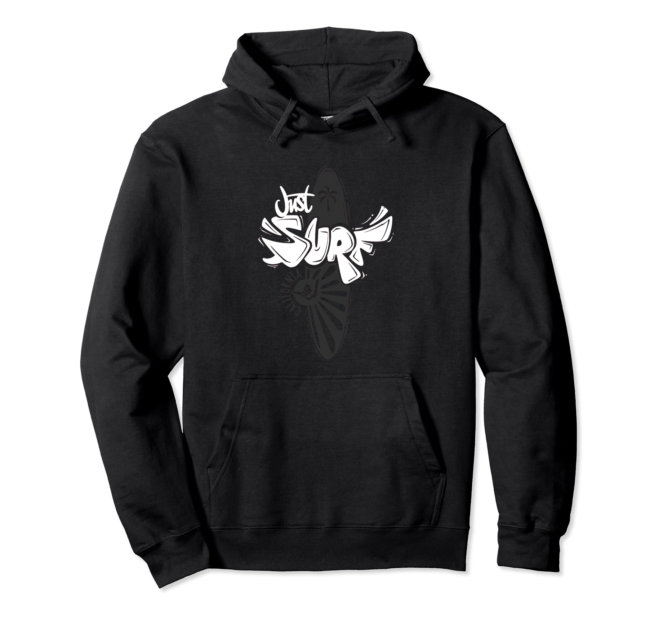 Just Surf - California - Surfboard Pullover Hoodie