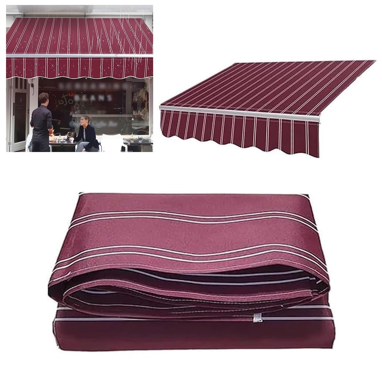 Toile de remplacement pour auvent en polyester résistant aux UV et imperméable