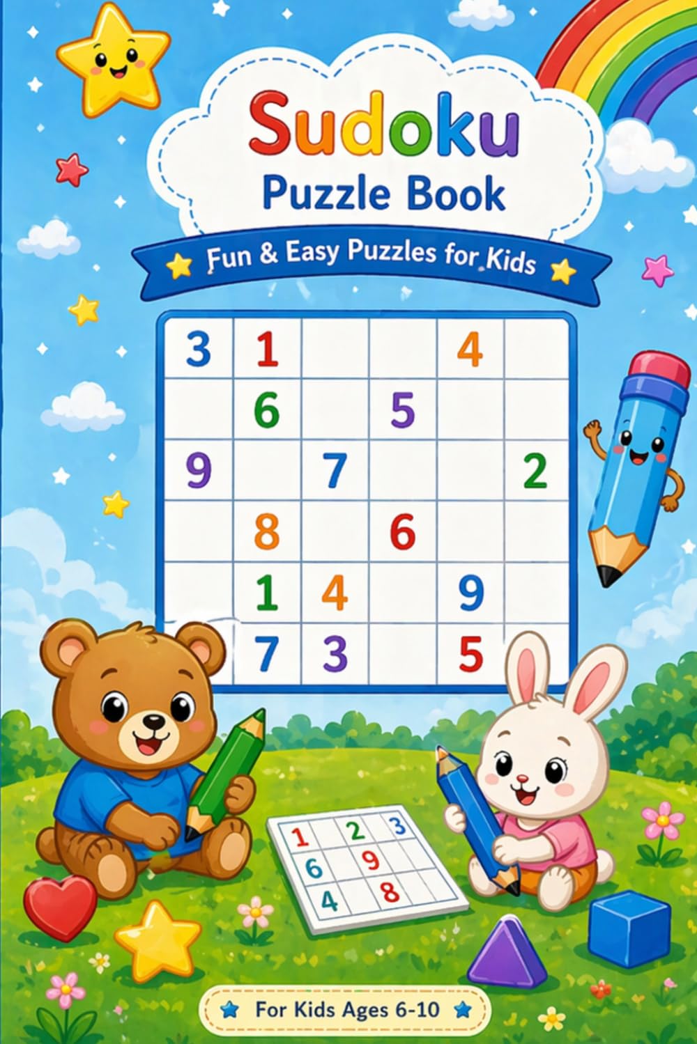 SUDOKU PUZZLE BOOK: Fun & Easy Puzzles for Kids 50 Easy Puzzles with Solutions | Relaxing Brain Games for Beginners & Seniors