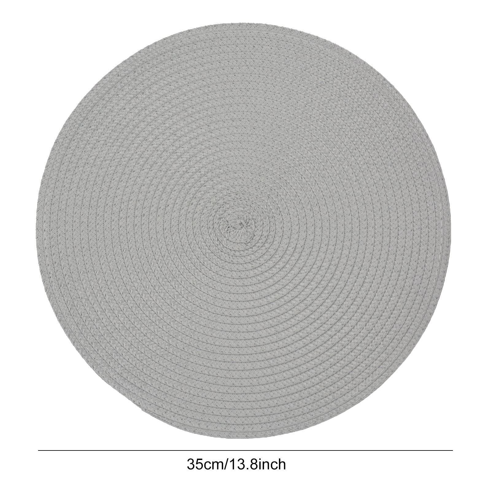 Décoration de Table, Sets de Table, Set de Table tissé pour la Cuisine, Rond en Plastique tissé de 35 cm, Lot de 4