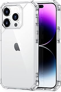 ESR for iPhone 14 Pro Case, Military-Grade Drop Protection, Shock-Absorbing Air-Guard Corners, Yellowing Resistant, Hard Acrylic Back, Air Armor Designed for iPhone 14 Pro Phone Case, Clear