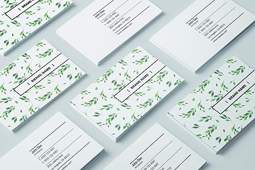 Miniatura 2 de Tarjetas de visita personalizadas de primera calidad, 250 tarjetas de diseño elegante y brillante papel metálico de 3.5 x 2 pulgadas, diseño