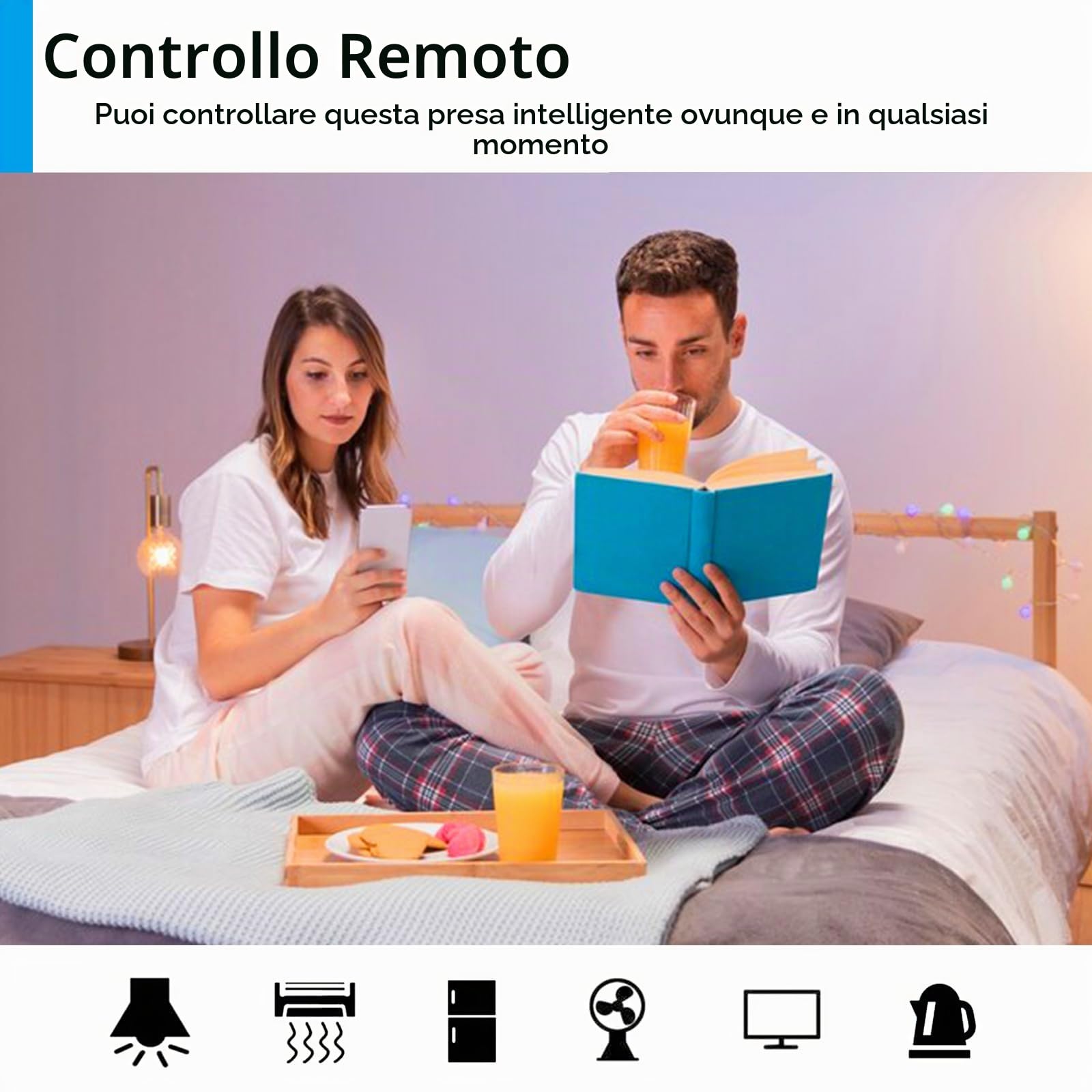 ANTELA Prese Intelligenti Wifi 16A Smart Plug con Monitoraggio Energetico | Type F, Protezione Sovraccarico, Timer, Regolazione del Programma e Compatibilità con Alexa & Google Home, 4Pz
