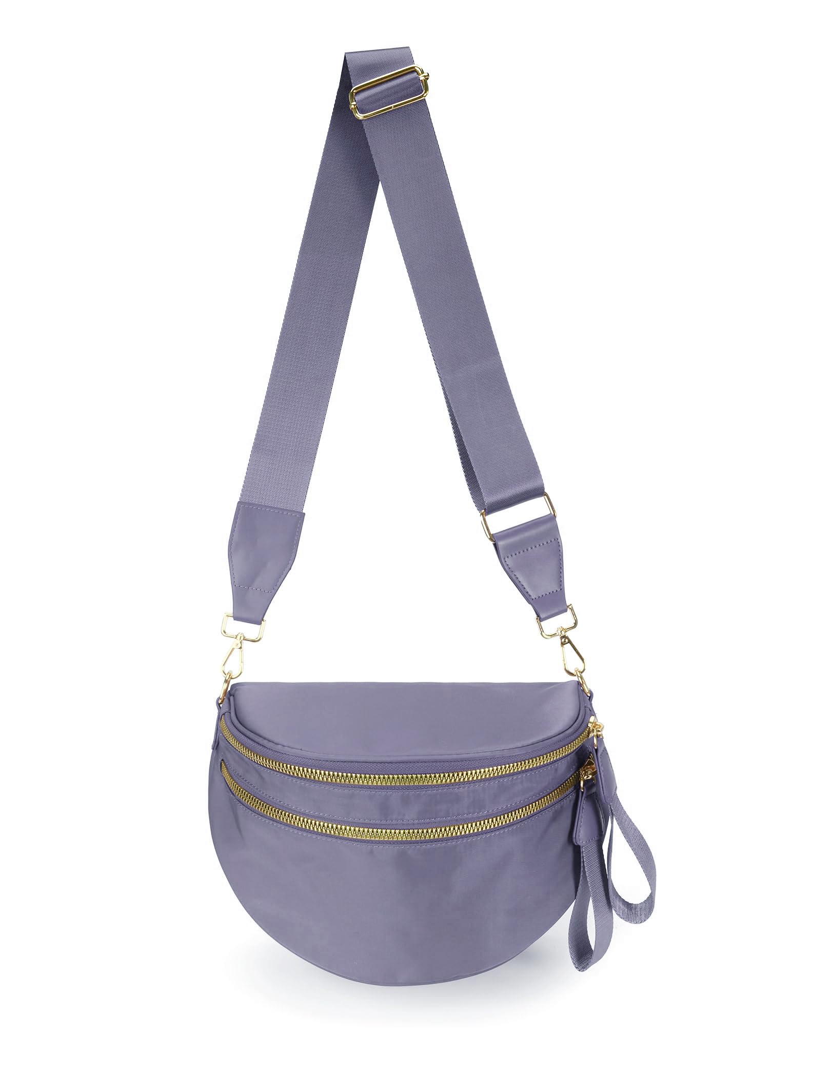 FEIBOON Spacious Nylon Crossbody Bag Bum Bag Handbags Wallets Purses Trendy Shoulder Bag for Women