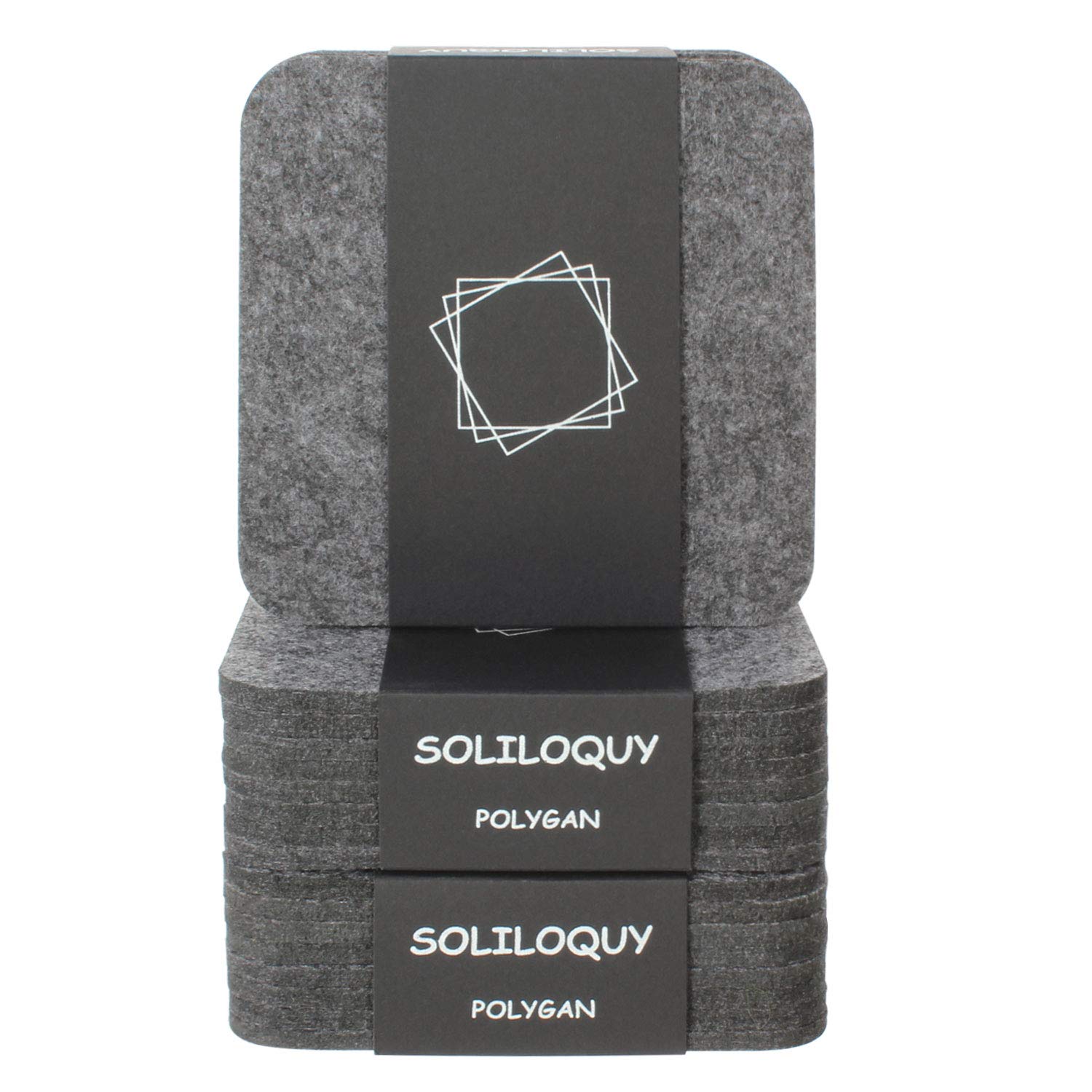 Felt Absorbent Coasters for Drinks Suit any Table Type, Wood, Granite, Glass, Marble, Stone Table Top, Apartment Office Kitchen Living Room Coffee Bar Housewarming Decor(set of 8,Grey)