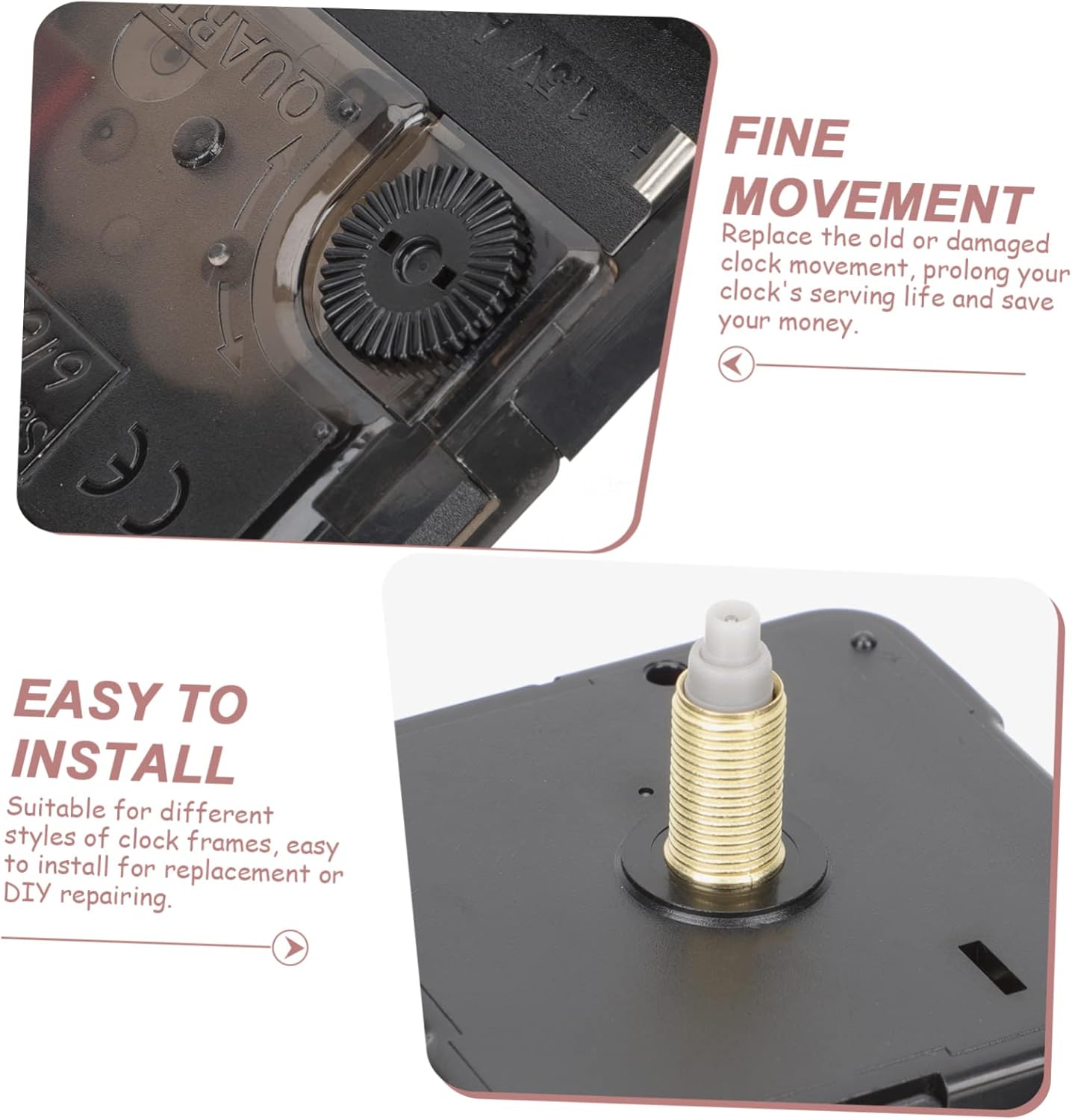 ARTIBETTER 2sets Delicate Clock Hands for Wall Clock Replacement High Torque Movement Compatible Quartz Mechanisms for Home Decor