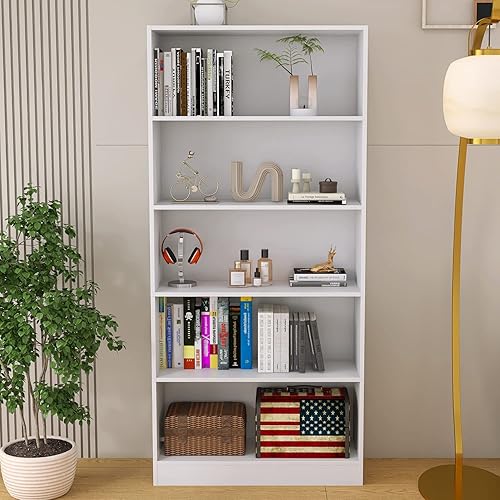 Miniatura 3 de Estanterías y estanterías altas de pie en el suelo, estantes de almacenamiento de 5 niveles, estantería alta, decoración del hogar, muebles para